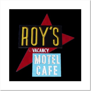 Roy's Motel Cafe Neon Sign Posters and Art